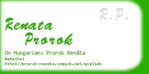 renata prorok business card
